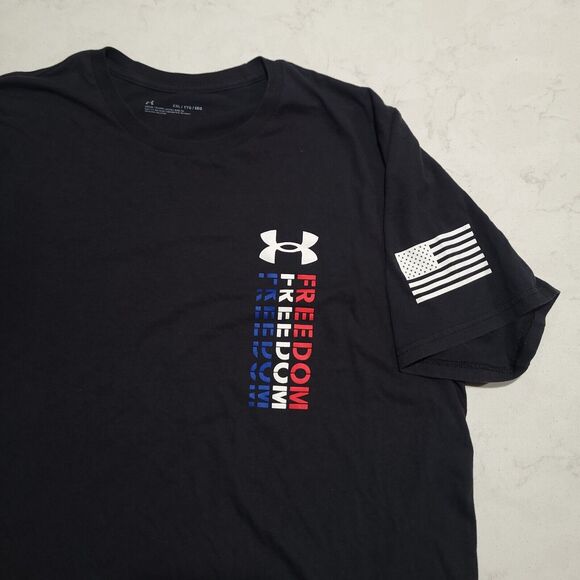Under Armour Freedom Eagle USA T2 Black 2XL Patriot America 1362048-001 EUC - Picture 7 of 10